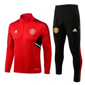 Tuta Da Track Giacca Manchester United Bambino 22-23 Rosso Tuta Da Track Giacca Manchester United Bambino 22-23 Rosso