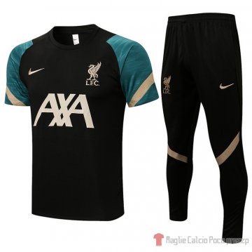 Tuta Da Track Liverpool Manica Corta 2021-22 Nero Tuta Da Track Liverpool Manica Corta 2021-22 Nero