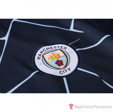 Tuta Da Track Manchester City Manica Corta 20-21 Blu