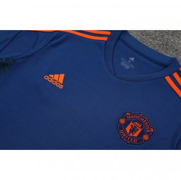 Tuta Da Track Manchester United Manica Corta 2022-23 Blu - Pantalon Corto