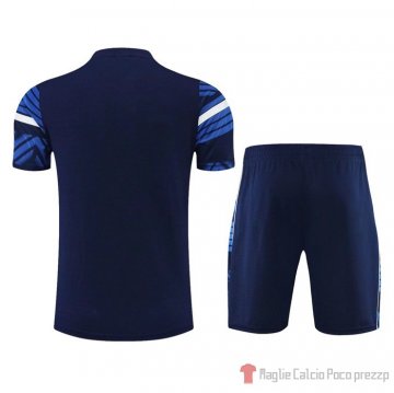 Tuta Da Track Marsiglia Manica Corta 22-23 Blu - Pantalon Corto