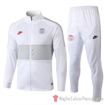 Tuta da Track Paris Saint-Germain 2019/2020 Bianco Tuta da Track Paris Saint-Germain 2019/2020 Bianco