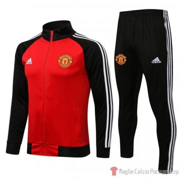 Tuta da Track Giacca Manchester United 2021-22 Rojo Y Negro Tuta da Track Giacca Manchester United 2021-22 Rojo Y Negro