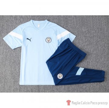 Tuta da Track Manchester City Manica Corta 22-23 Azul