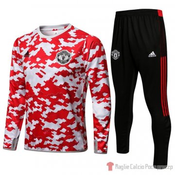 Tuta Da Track Felpa Manchester United 2021 Rojo Y Blanco Tuta Da Track Felpa Manchester United 2021 Rojo Y Blanco