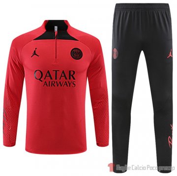 Felpa Della Tuta Paris Saint-germain Jordan 22-23 Rojo Felpa Della Tuta Paris Saint-germain Jordan 22-23 Rojo