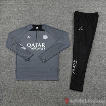 Felpa Della Tuta Paris Saint-germain Jordan Bambino 2023-24 Gris