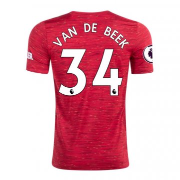Maglia Manchester United Giocatore Van De Beek Home 20-21 Maglia Manchester United Giocatore Van De Beek Home 20-21