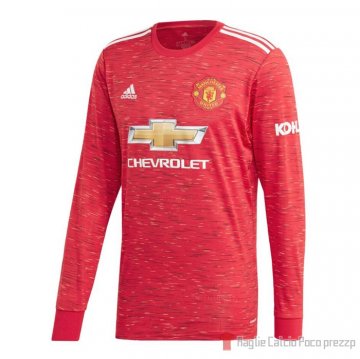 Maglia Manchester United Home Maniche Lunghe 20-21 Maglia Manchester United Home Maniche Lunghe 20-21