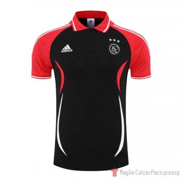 Maglia Polo Ajax 22-23 Nero E Rosso Maglia Polo Ajax 22-23 Nero E Rosso