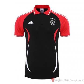 Maglia Polo Ajax 22-23 Nero E Rosso