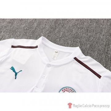 Maglia Polo Del Manchester City 21-22 Blanco