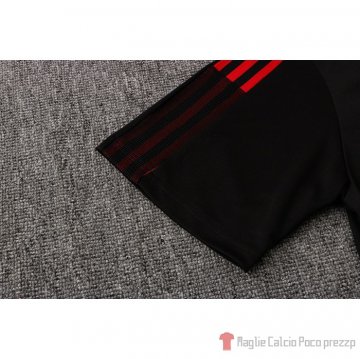 Maglia Polo Manchester United 21-22 Negro Y Rojo