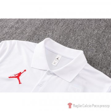 Maglia Polo Paris Saint-germain Jordan 22-23 Blanco