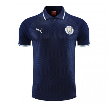 Maglia Polo Manchester City 22-23 Blu Marino