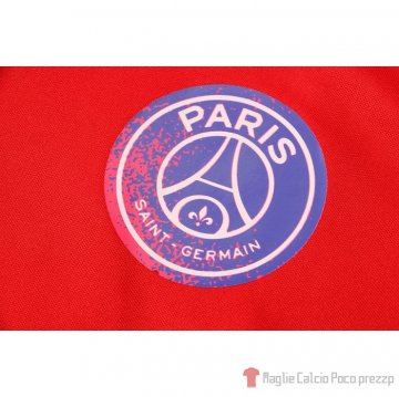 Maglia Polo Paris Saint-germain Jordan 21-22 Rosso