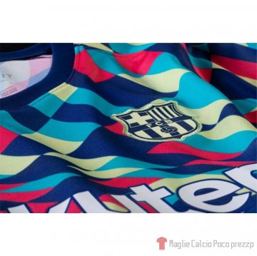 Maglia Pre Partido Del Barcellona 20-21 Blu