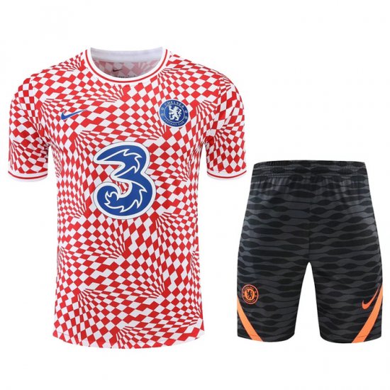 Tuta Da Track Chelsea Manica Corta 22-23 Rosso E Bianco - Pantalon Corto - Clicca l'immagine per chiudere