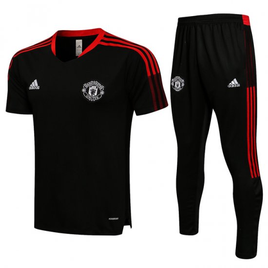 Tuta Da Track Manchester United Manica Corta 21-22 Nero - Clicca l'immagine per chiudere