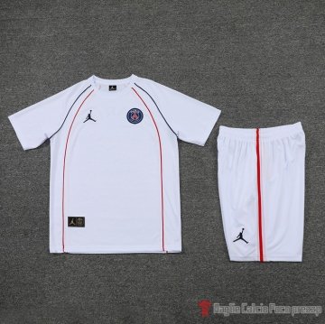 Tuta Da Track Paris Saint-germain Jordan Manica Corta 2022-23 Bianco - Pantalon Corto