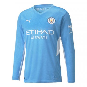 Maglia Manchester City Home Manica Lunga 21-22