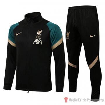 Tuta Giacca Liverpool 21-22 Negro Y Verde Tuta Giacca Liverpool 21-22 Negro Y Verde