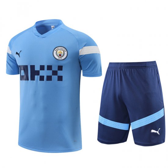 Chandal Del Manchester City Manica Corta 2022-23 Azul - Pantalon Corto - Clicca l'immagine per chiudere