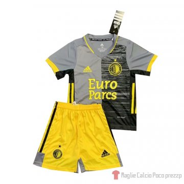 Maglia Feyenoord Away Bambino 21-22 Gris Maglia Feyenoord Away Bambino 21-22 Gris