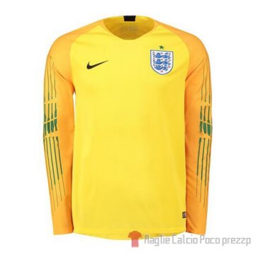 Maglia Inghilterra Portiere Manica Lunga 2018 Giallo Maglia Inghilterra Portiere Manica Lunga 2018 Giallo