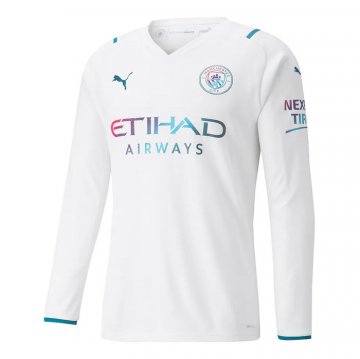 Maglia Manchester City Away Manica Lunga 21-22