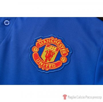 Maglia Polo Manchester United 21-22 Azul