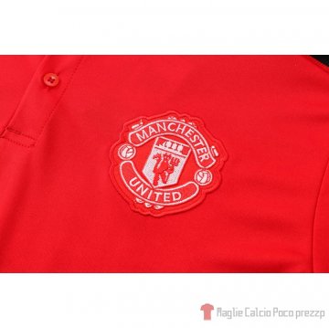 Maglia Polo Manchester United 22-23 Rojo
