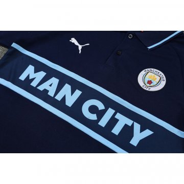 Maglia Polo Manchester City 2022-2023 Blu Marino