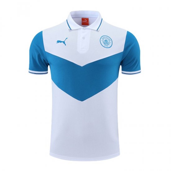 Maglia Polo Manchester City 2022-23 Blu E Bianco - Clicca l'immagine per chiudere