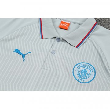 Maglia Polo Manchester City 2022-23 Grigio