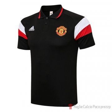 Maglia Polo Manchester United 2021-2022 Nero Maglia Polo Manchester United 2021-2022 Nero