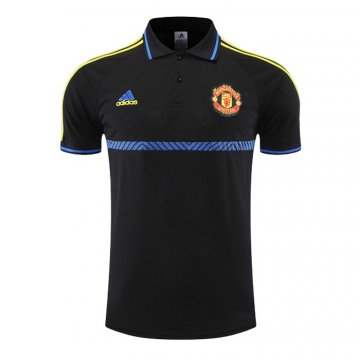 Maglia Polo Manchester United 22-23 Nero E Blu Maglia Polo Manchester United 22-23 Nero E Blu