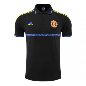 Maglia Polo Manchester United 22-23 Nero E Blu