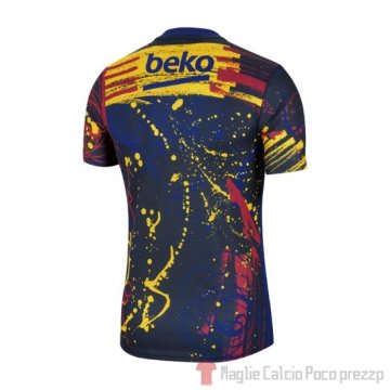 Maglia Pre Partido del Barcellona 2020 Blu