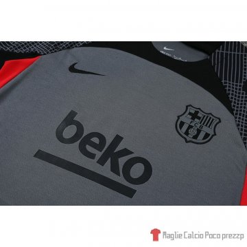 Tuta Da Track Barcellona Manica Corta 22-23 Grigio - Pantalon Corto