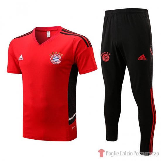 Tuta Da Track Bayern Munich Manica Corta 2022-2023 Rosso - Clicca l'immagine per chiudere