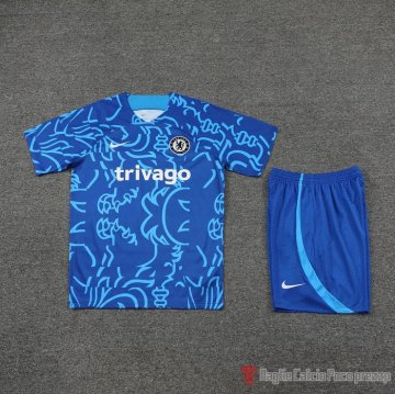 Tuta Da Track Chelsea Manica Corta 2022-2023 Blu - Pantalon Corto