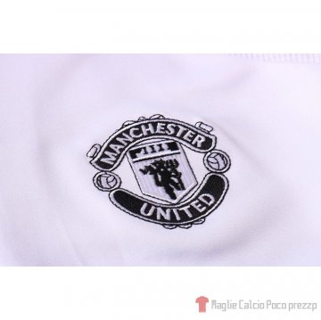 Tuta Da Track Felpa Manchester United Bambino 20-21 Bianco