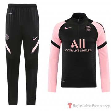 Tuta Da Track Felpa Paris Saint-germain 21-22 Nero E Rosa