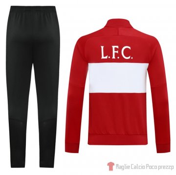 Tuta Da Track Giacca Liverpool Bambino 20-21 Rosso E Bianco