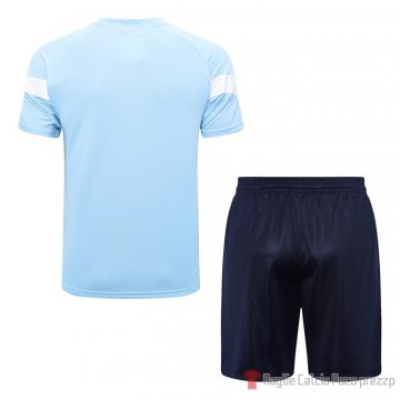 Tuta Da Track Manchester City Manica Corta 22-23 Azul - Pantalon Corto