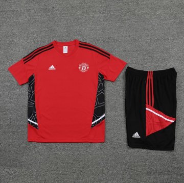 Tuta Da Track Manchester United Manica Corta 22-23 Rosso - Pantalon Corto