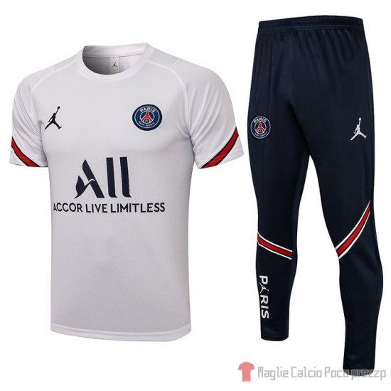 Tuta Da Track Paris Saint-germain Manica Corta 2021-22 Bianco - Clicca l'immagine per chiudere