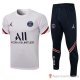 Tuta Da Track Paris Saint-germain Manica Corta 2021-22 Bianco