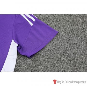 Tuta Da Track Real Madrid Manica Corta 22-23 Purpura - Pantalon Corto